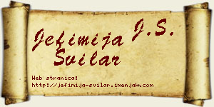 Jefimija Svilar vizit kartica